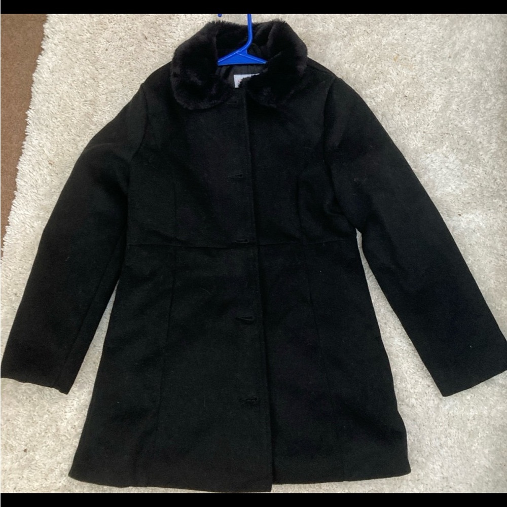 The Children's Place Black Pea Coat with High Collar